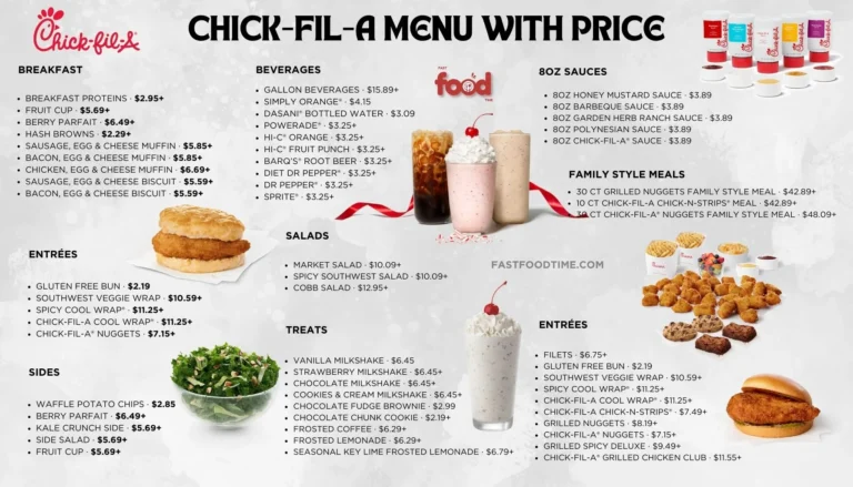 Chick-fil-A Menu With Prices