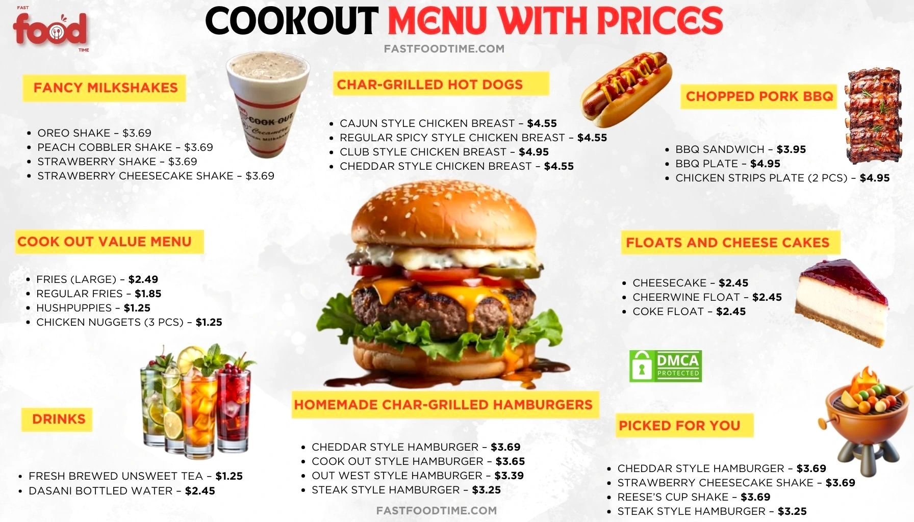 Cookout Menu With Prices