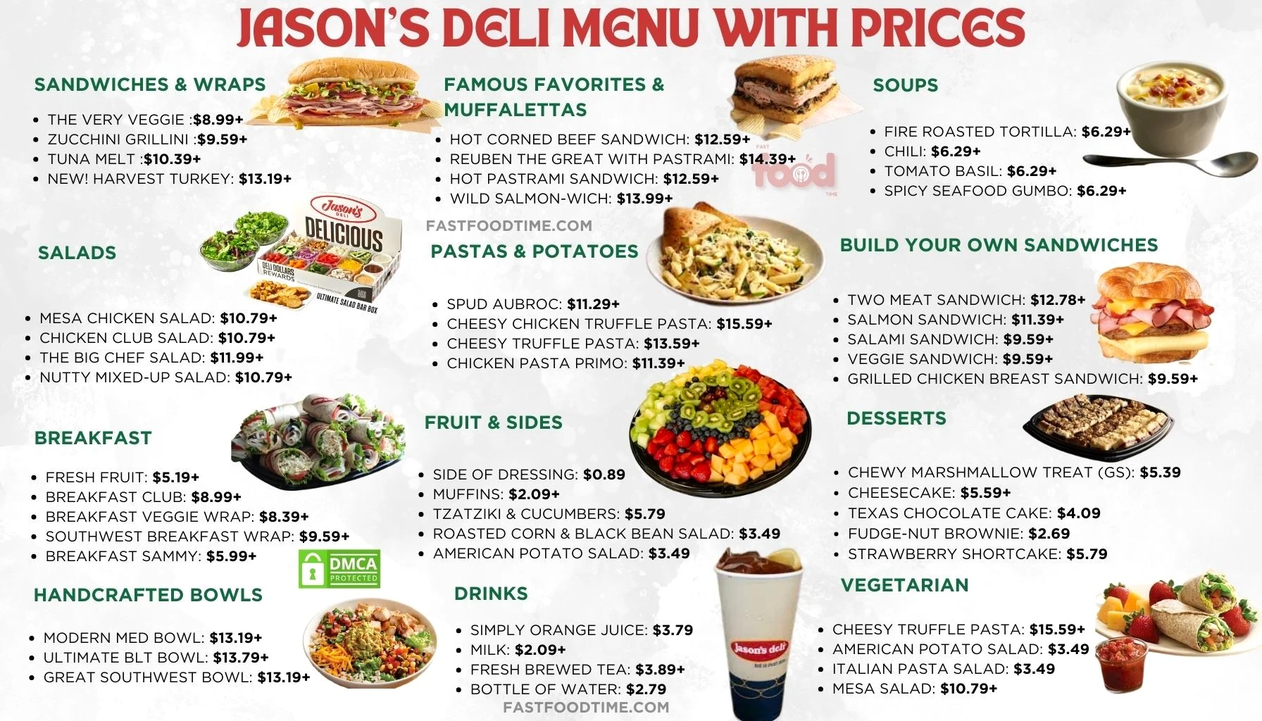 Jason's Deli menu With Prices