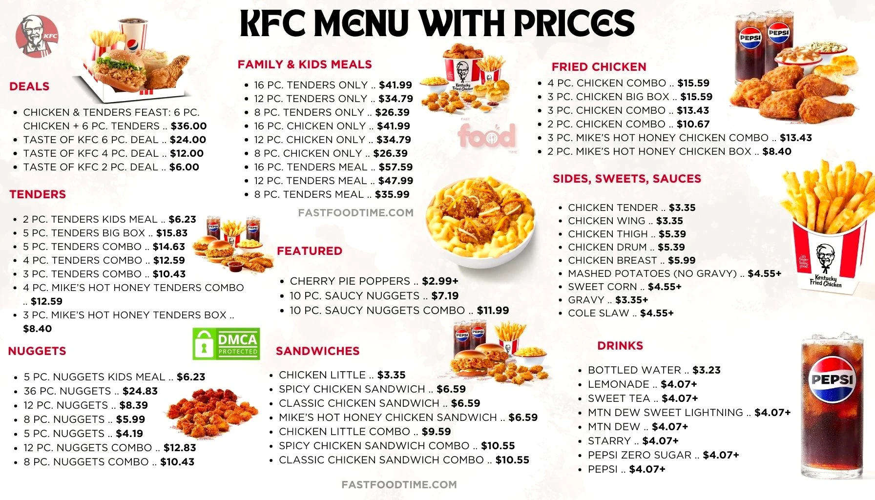 KFC Menu With Prices Order Online Delivery
