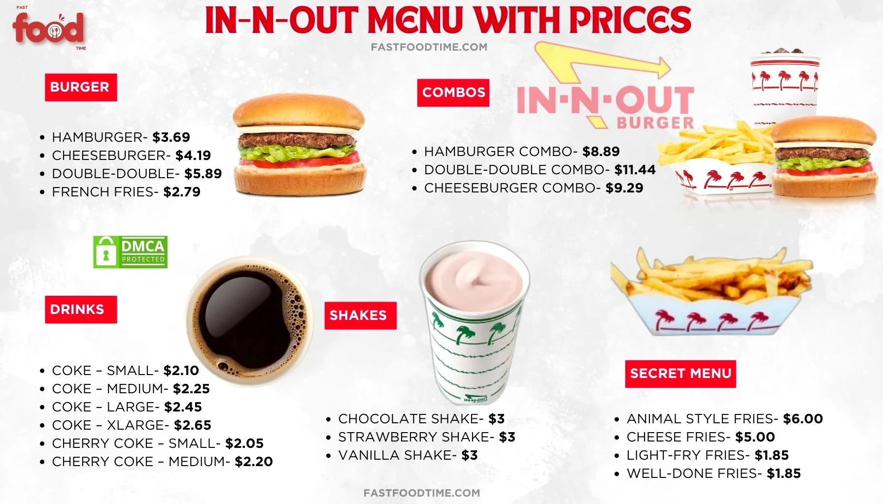 In-N-Out Menu With Prices