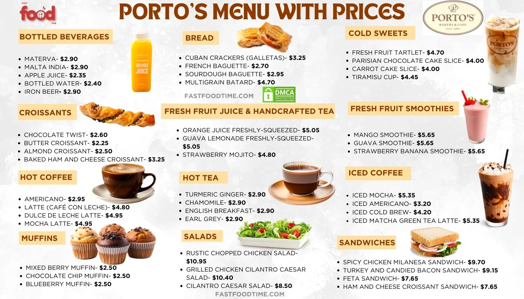 Porto’s Menu With Prices