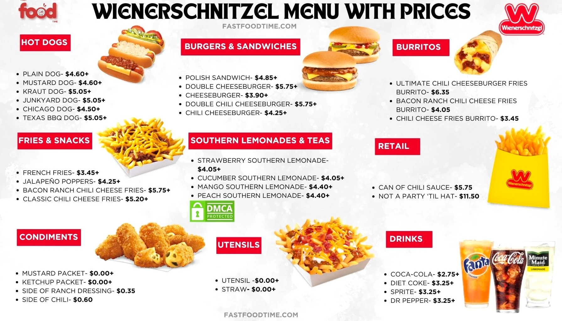 Wienerschnitzel Menu With Prices