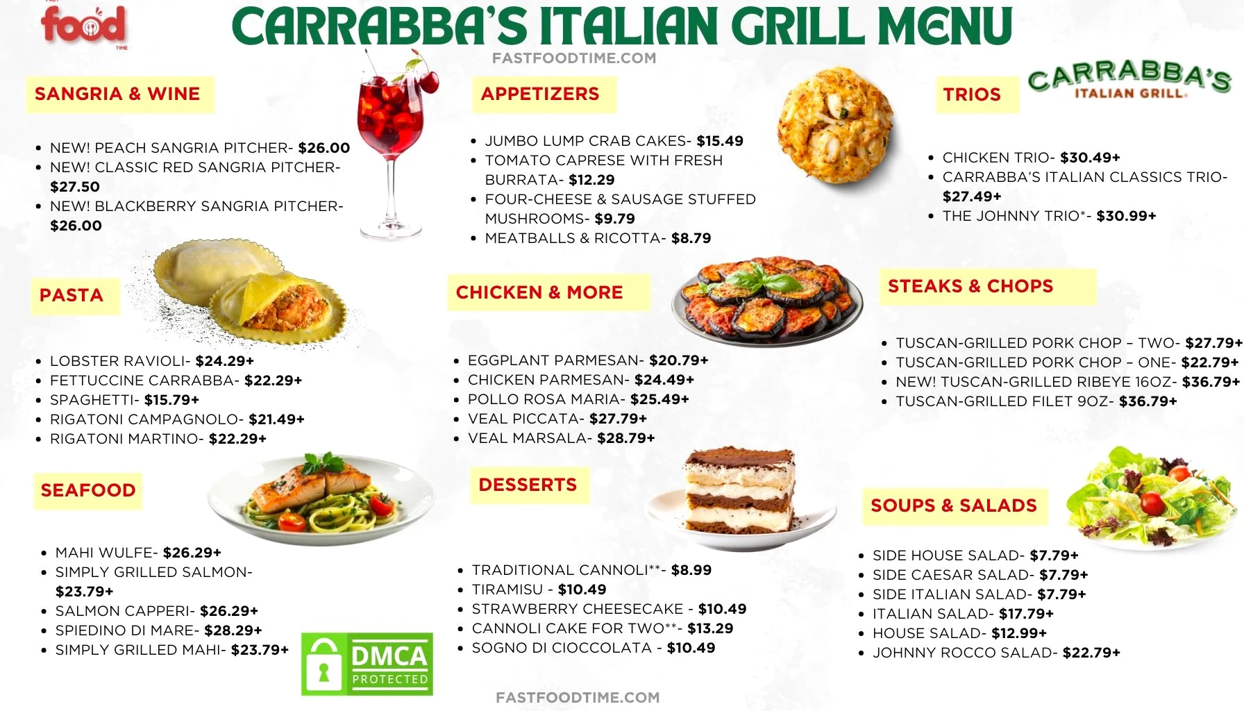 Carrabba's Italian Grill Menu With Price